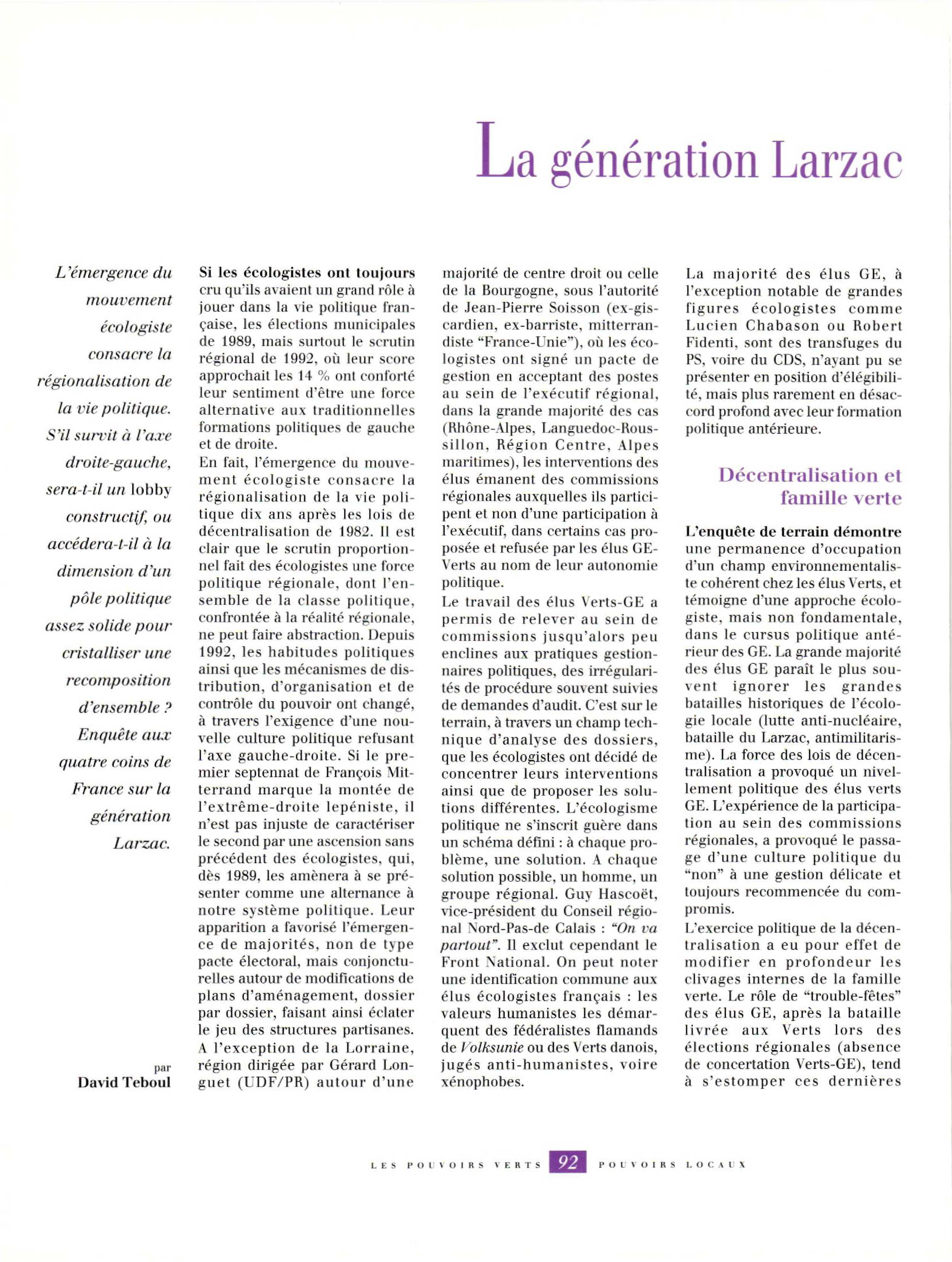 Article : La génération Larzac