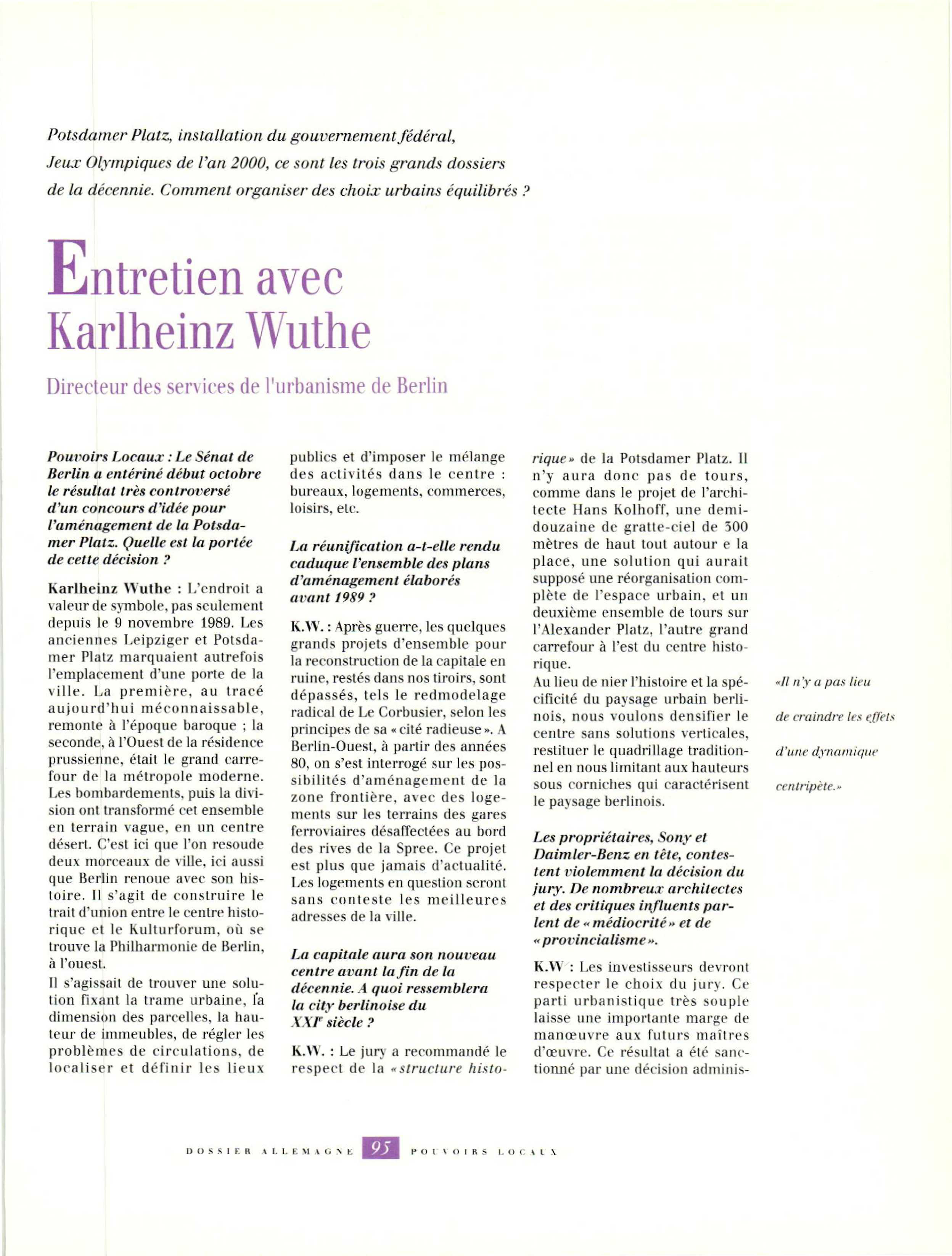 Article : Entretien avec Wuthe K.