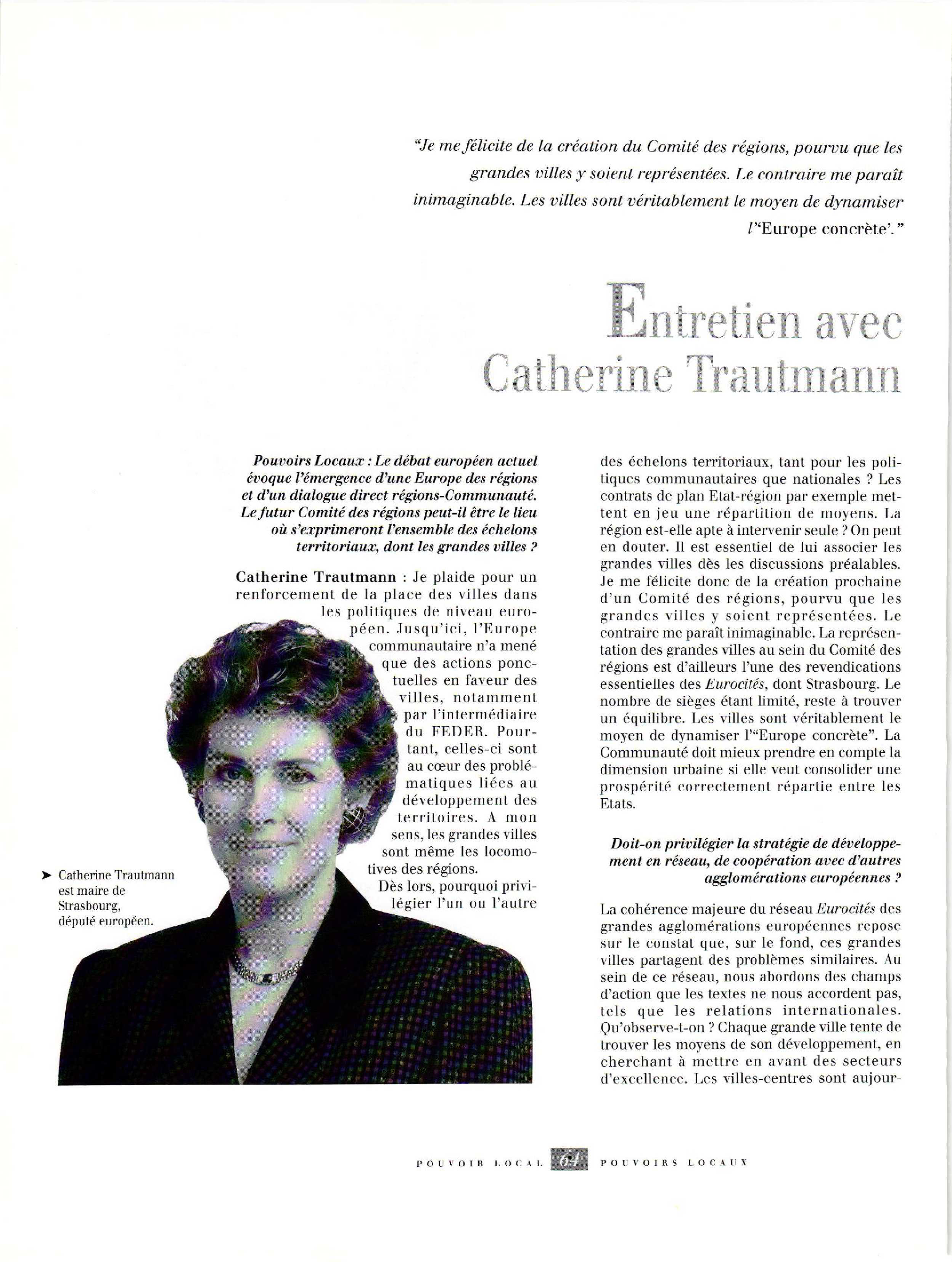 Article : Entretien avec Trautmann C.