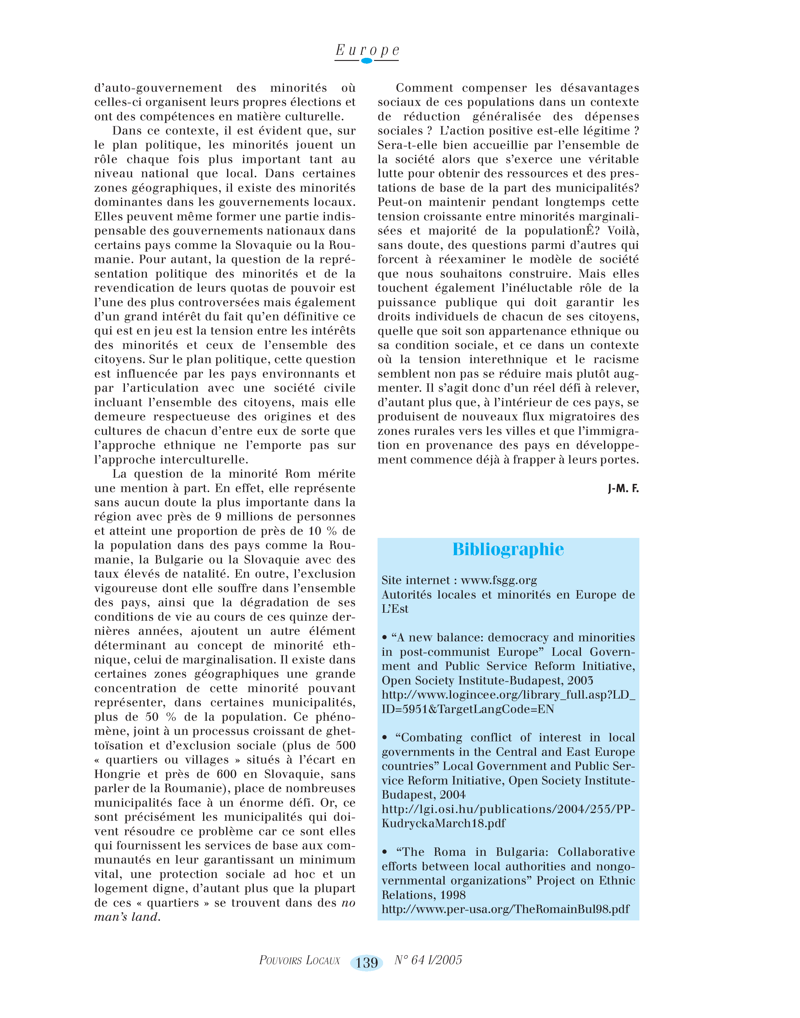 Article : Les mouvements ruraux dans les nouveaux Etats-membres